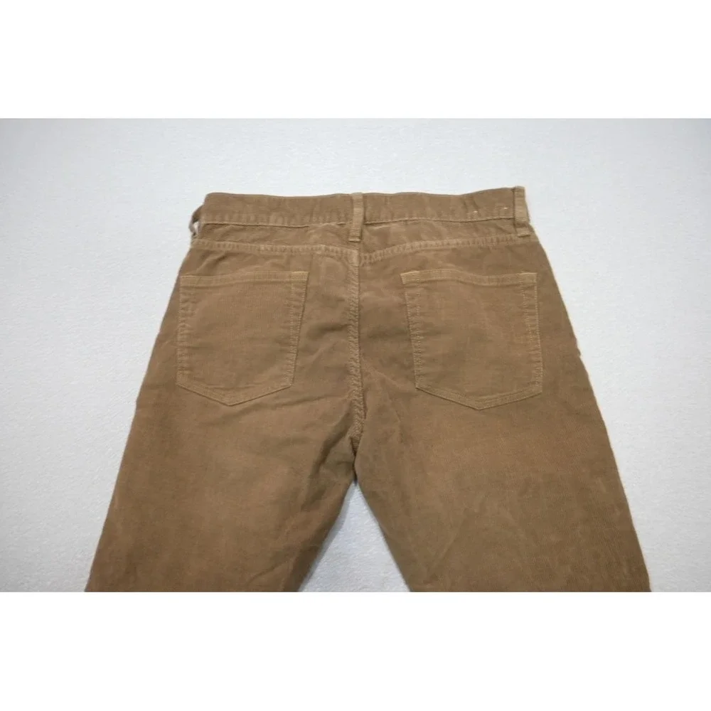 J Crew Flex Slim Fit‎ Corduroy Pants Brown Flat Chino Mens Size 30 x 28(Altered)